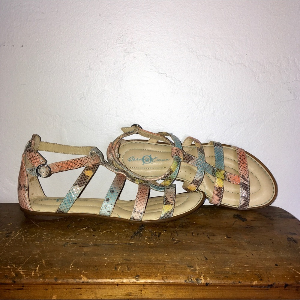 Born Crown Jill Snake Leather Gladiator Sandals - Picture 7 of 11